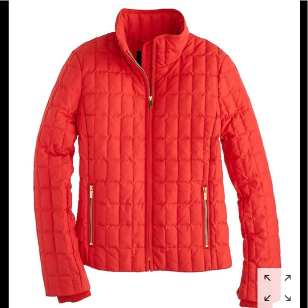 J. Crew Red Puffer Jacket